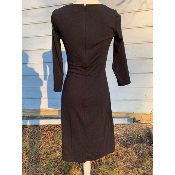 Loft Petite Dress Black Business Casual - Picture 3 of 4